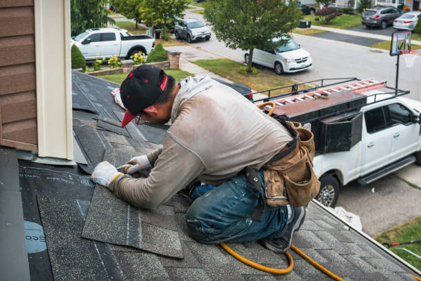 Professional Gutter Repair And Installation technician working in Junction City, OR